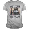 Black Cat Face Mask Wine Surviving social distancing one glass at a time vintage retro shirt