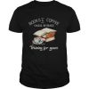 Books and coffee social distance training for years flower shirt