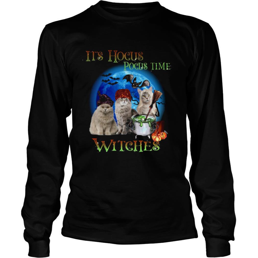 CATS HALLOWEEN IT’S HOCUS POCUS TIME WITCHES shirt
