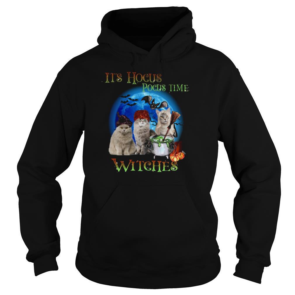 CATS HALLOWEEN IT’S HOCUS POCUS TIME WITCHES shirt