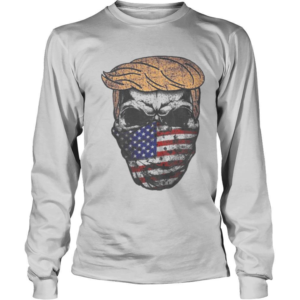 Donald trump skull mask american flag independence day shirt