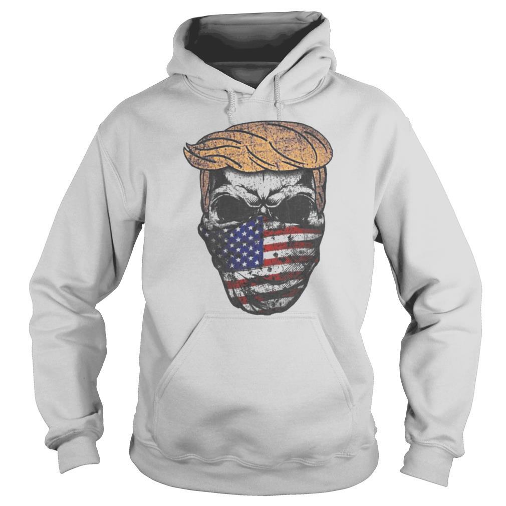 Donald trump skull mask american flag independence day shirt