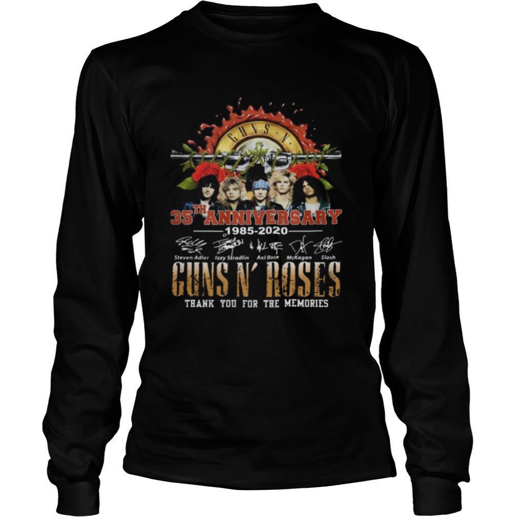 Guns N’ Roses 35th Anniversary 1985 2020 Thank You For The Memories Signature shirt