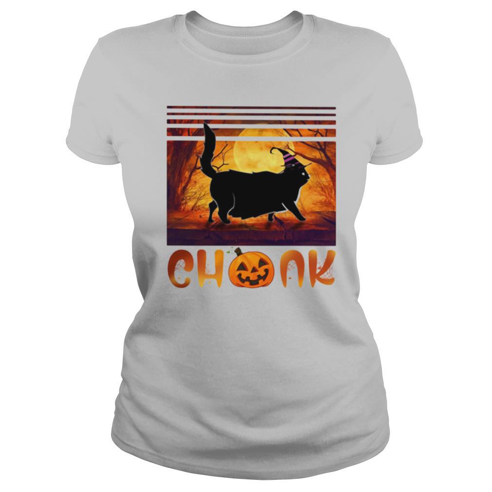 Halloween Cat Chonk Pumpkin Vintage shirt