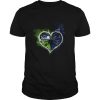 Heart Seattle Seahawks and Vancouver Canucks shirt