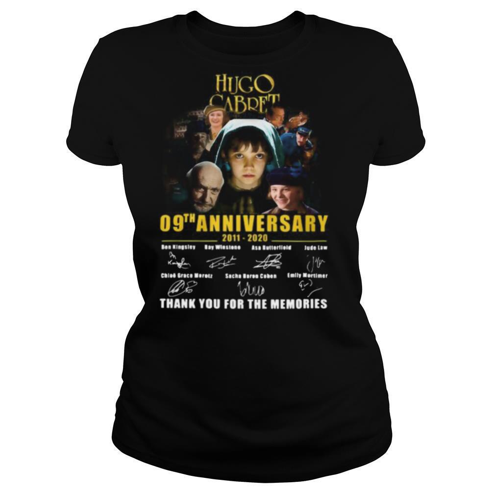 Hugo cabret 09th anniversary 2011 2020 thank you for the memories signatures shirt