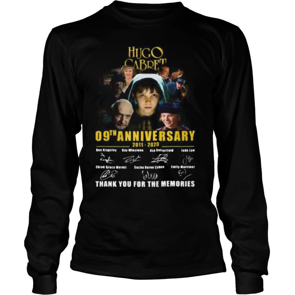 Hugo cabret 09th anniversary 2011 2020 thank you for the memories signatures shirt
