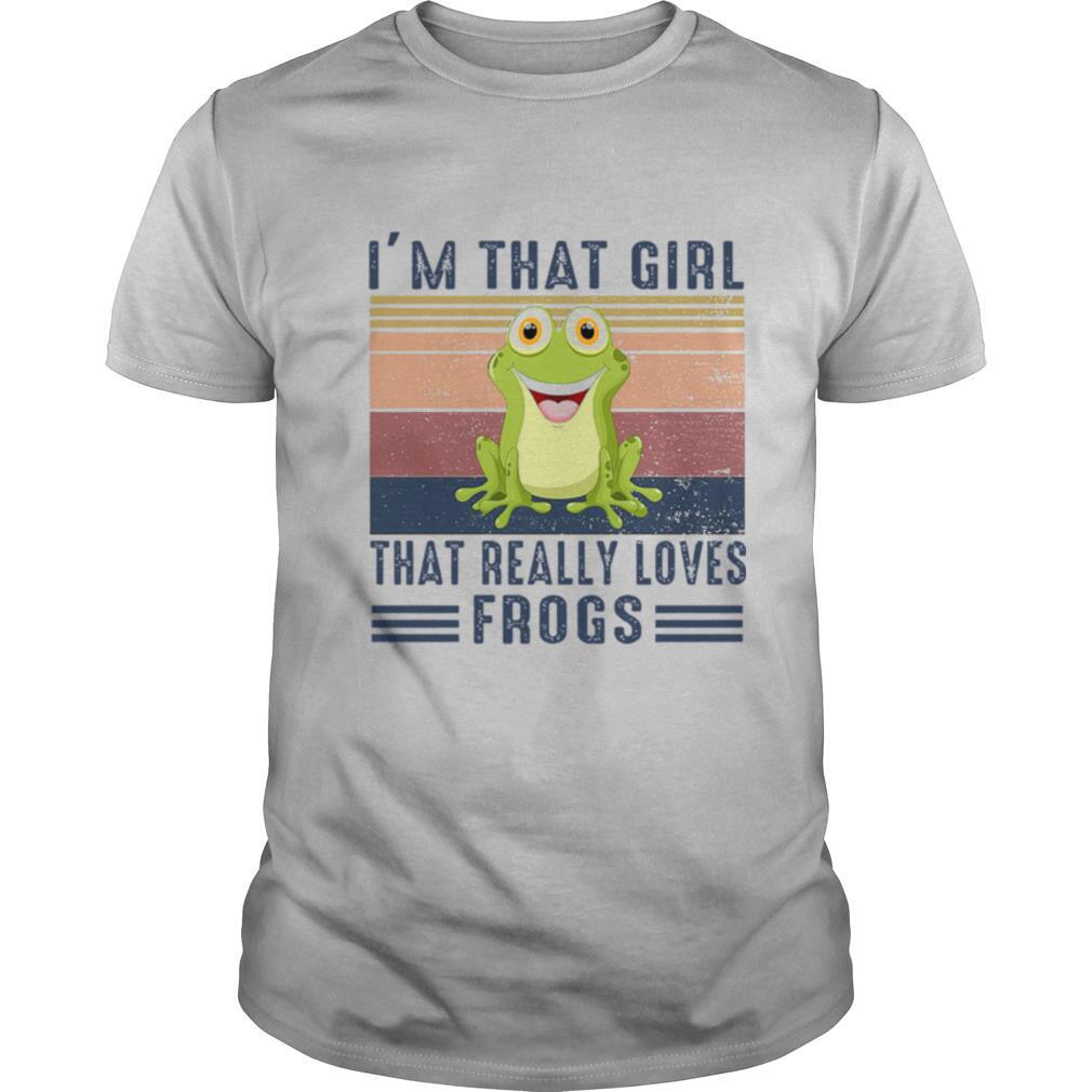 Im That Girl That Really Loves Frogs Vintage Retro Shirt