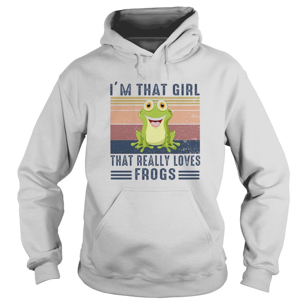Im That Girl That Really Loves Frogs Vintage Retro Shirt