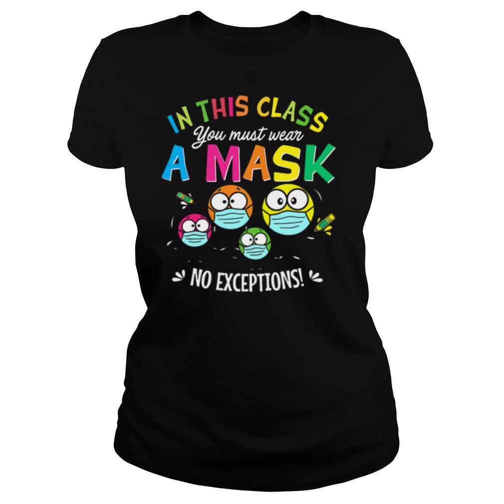 In This Class You Must Wear A Mask No Exceptions shirt