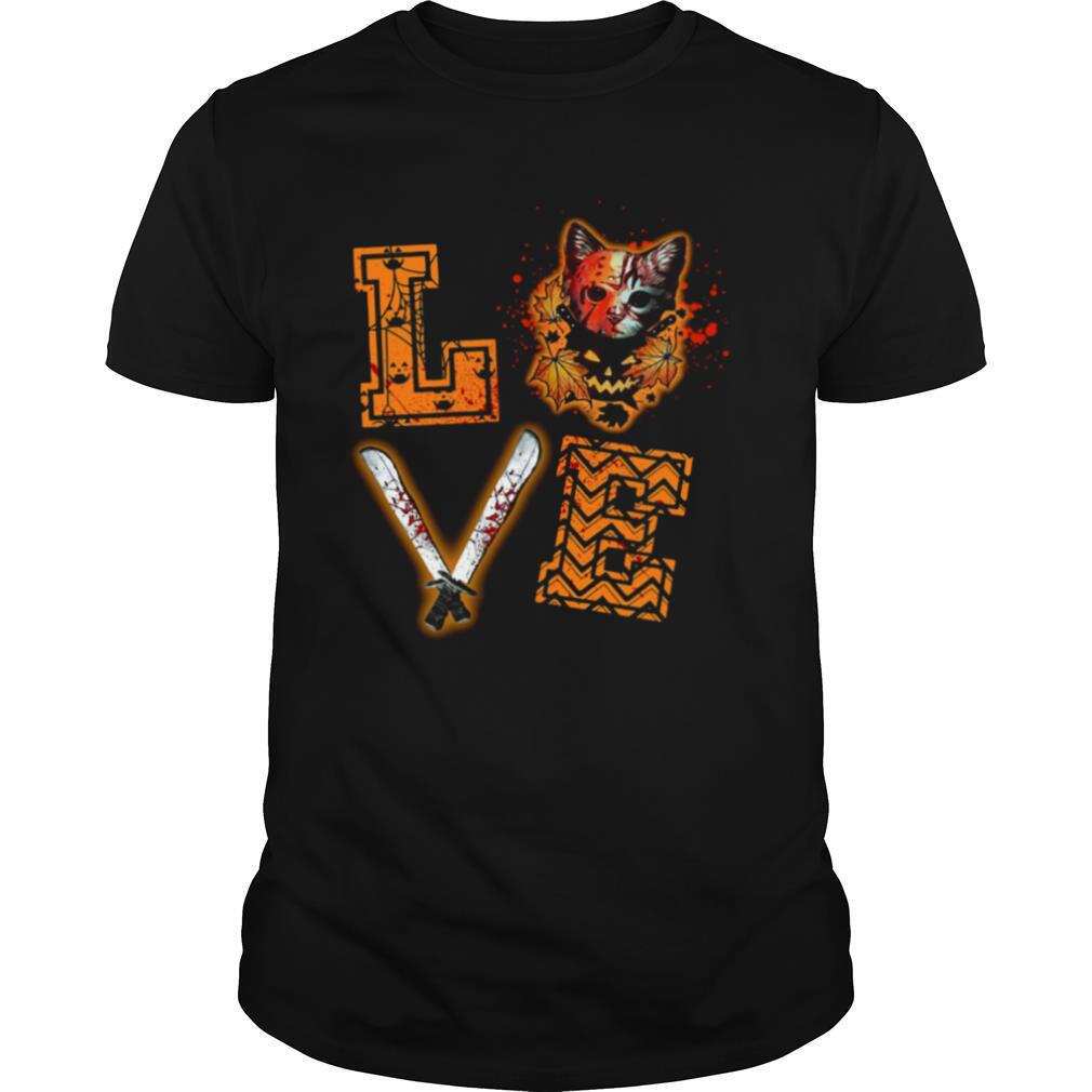 Love Jason Voorhees Cat Halloween shirt