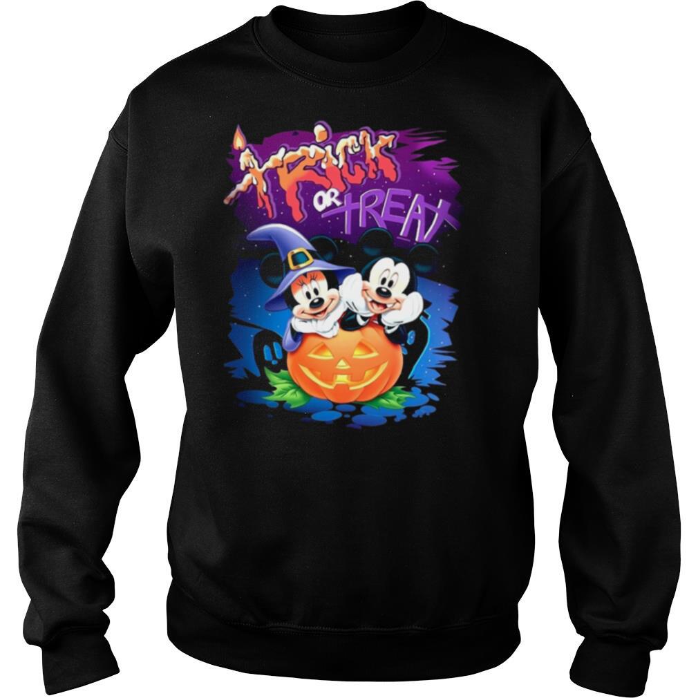 Minnie And Mickey Mouse Trick Or Treat Happy Halloween shirt