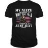 My niece fights what you fear proud army aunt American flag shirt