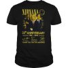 Nirvana 33rd Anniversary 1987 2020 Thank You For The Memories Signatures shirt