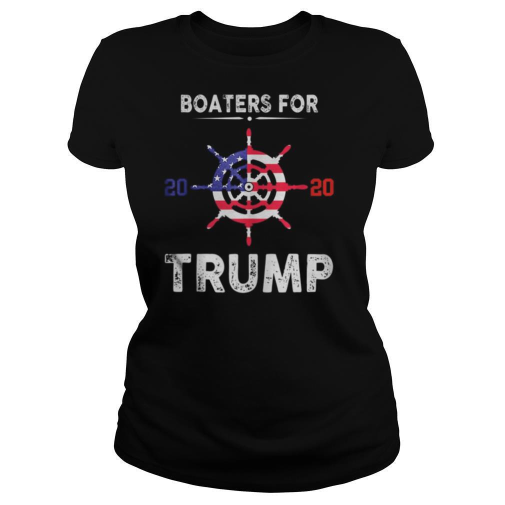 Novelty Election Slogan Boaters For Trump 2020 America Flag shirt