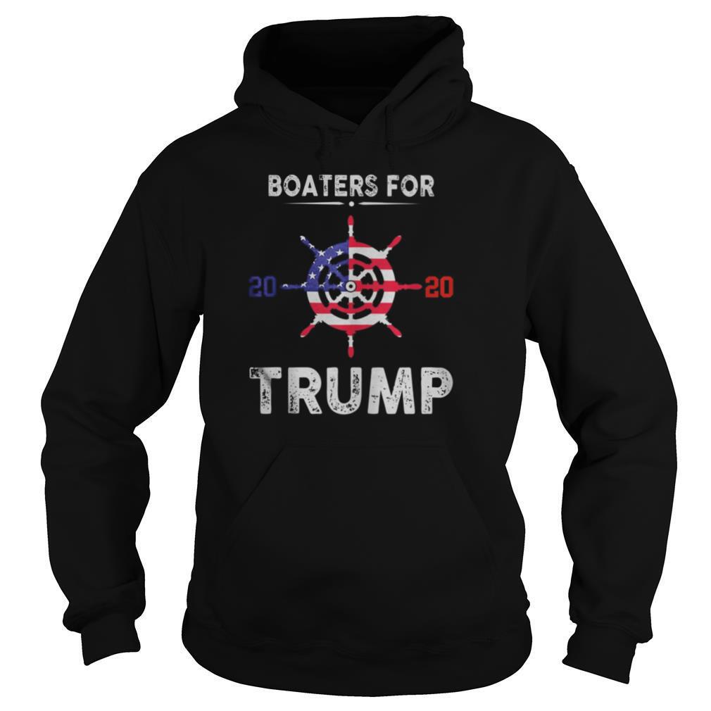 Novelty Election Slogan Boaters For Trump 2020 America Flag shirt
