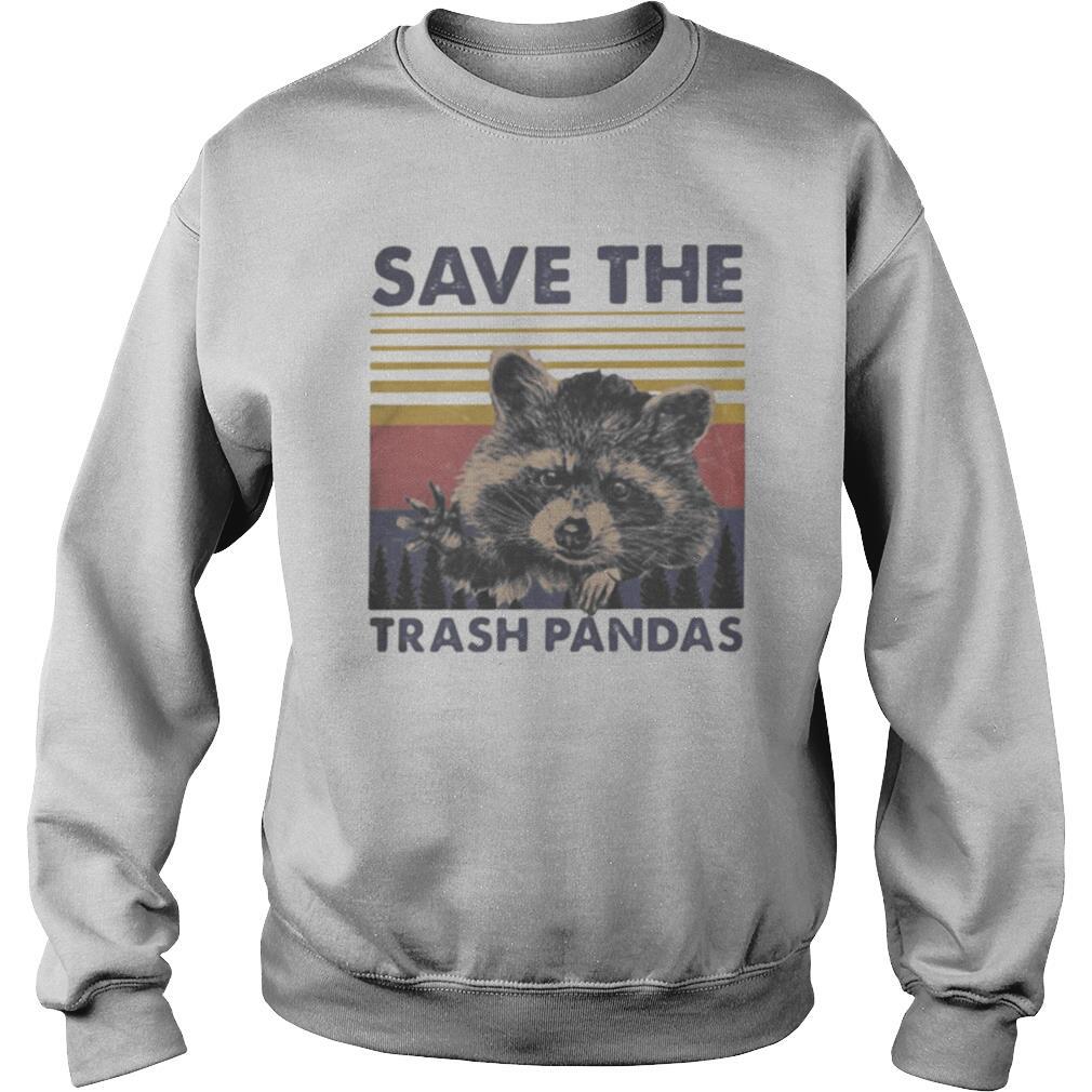 Raccoon save the trash pandas vintage retro shirt