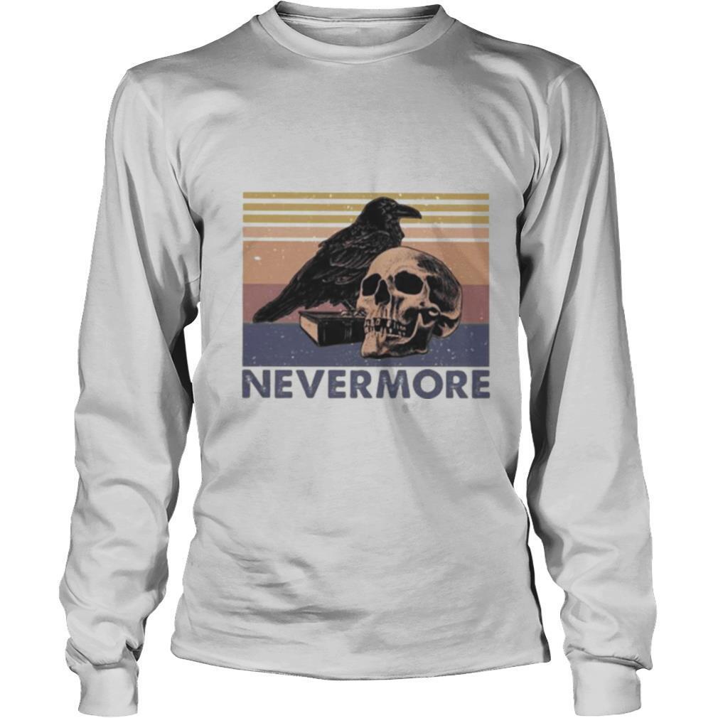 Raven Skull Nevermore vintage retro shirt
