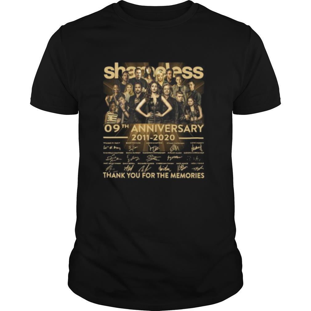 Shameless 09th anniversary 2011 2020 thank you for the memories signatures shirt