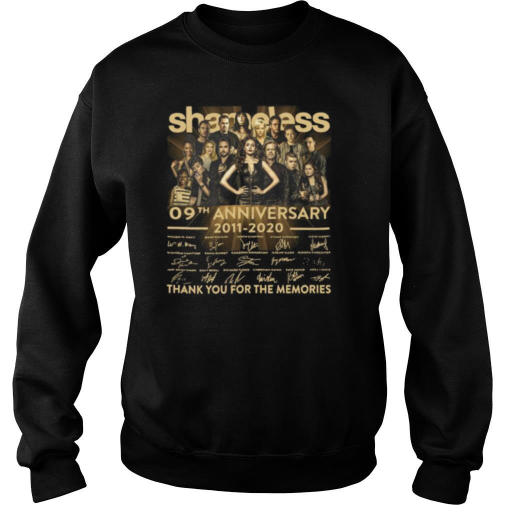 Shameless 09th anniversary 2011 2020 thank you for the memories signatures shirt