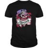 Skeleton poison band roses shirt