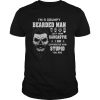 Skull I’m a grumpy bearded man just how sarcastic i am depends on how stupid you are shirt