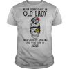 Skull girl leopard Never underestimate an old lady who loves sewing and was born in august shirt
