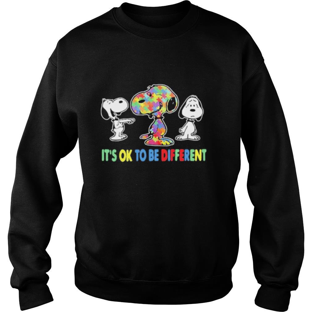 Snoopy autism it’s ok to be different shirt