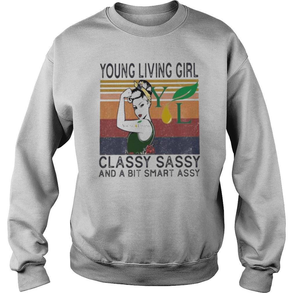 Young living girl classy sassy and a bit smart assy vintage retro shirt