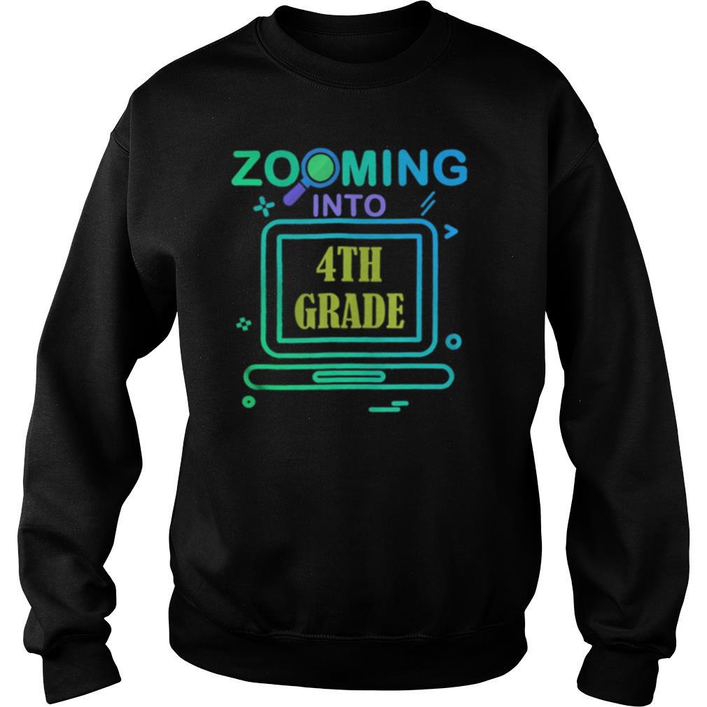 Zooming Into 4th Grade Virtual Back to School fourth grade shirt