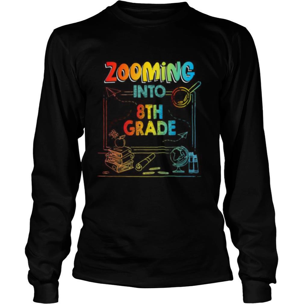 Zooming Into 8th Grade Virtual Back to School Kid shirt