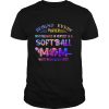 Behind every player who believes in herself is a softball mom colors quote shirt