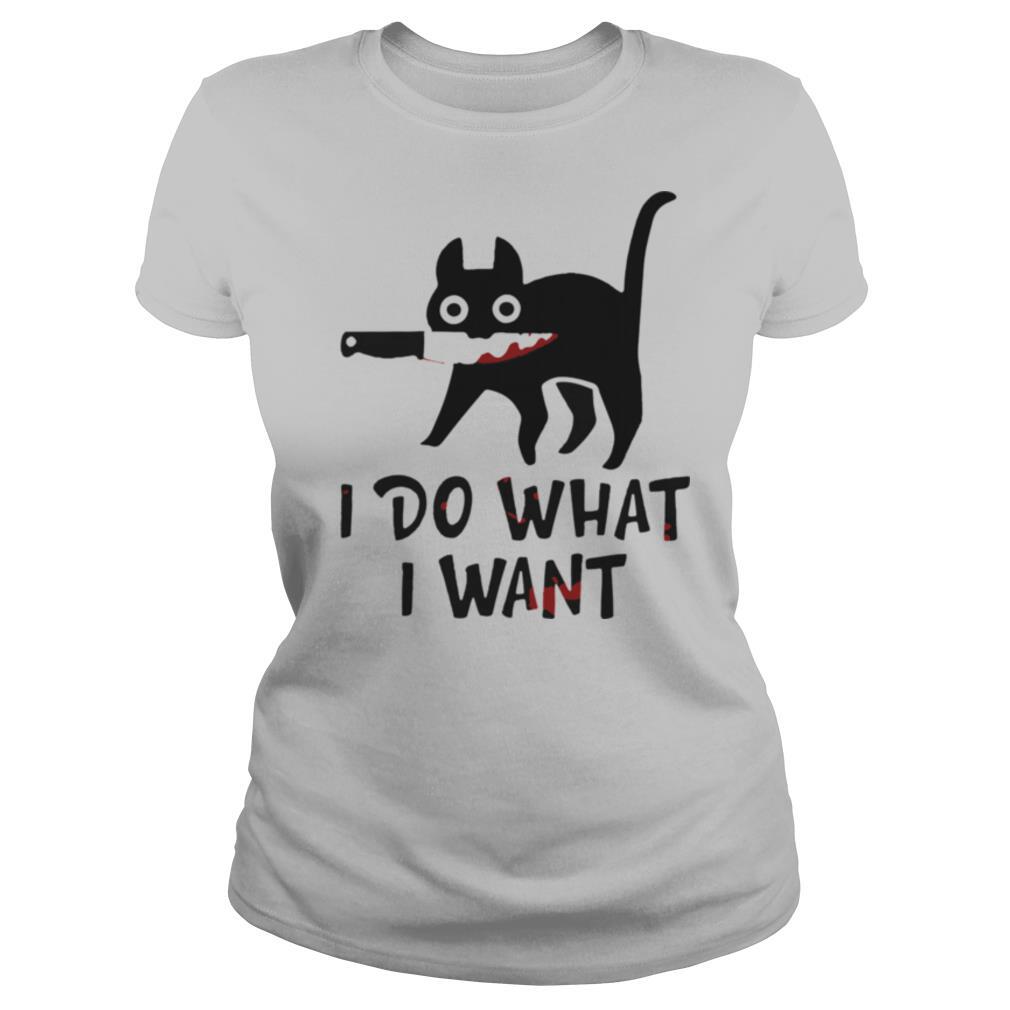 Black Cat I Do What I Want shirt