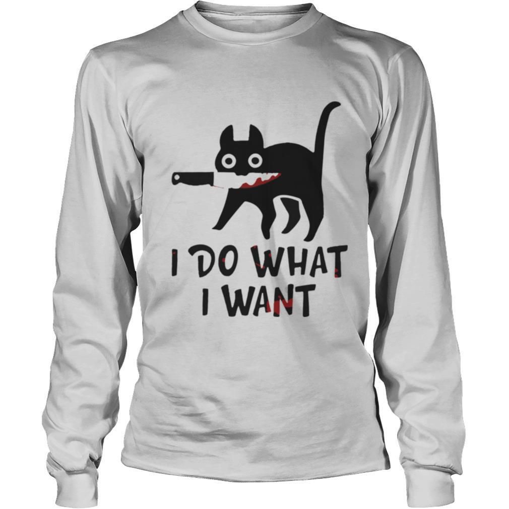 Black Cat I Do What I Want shirt