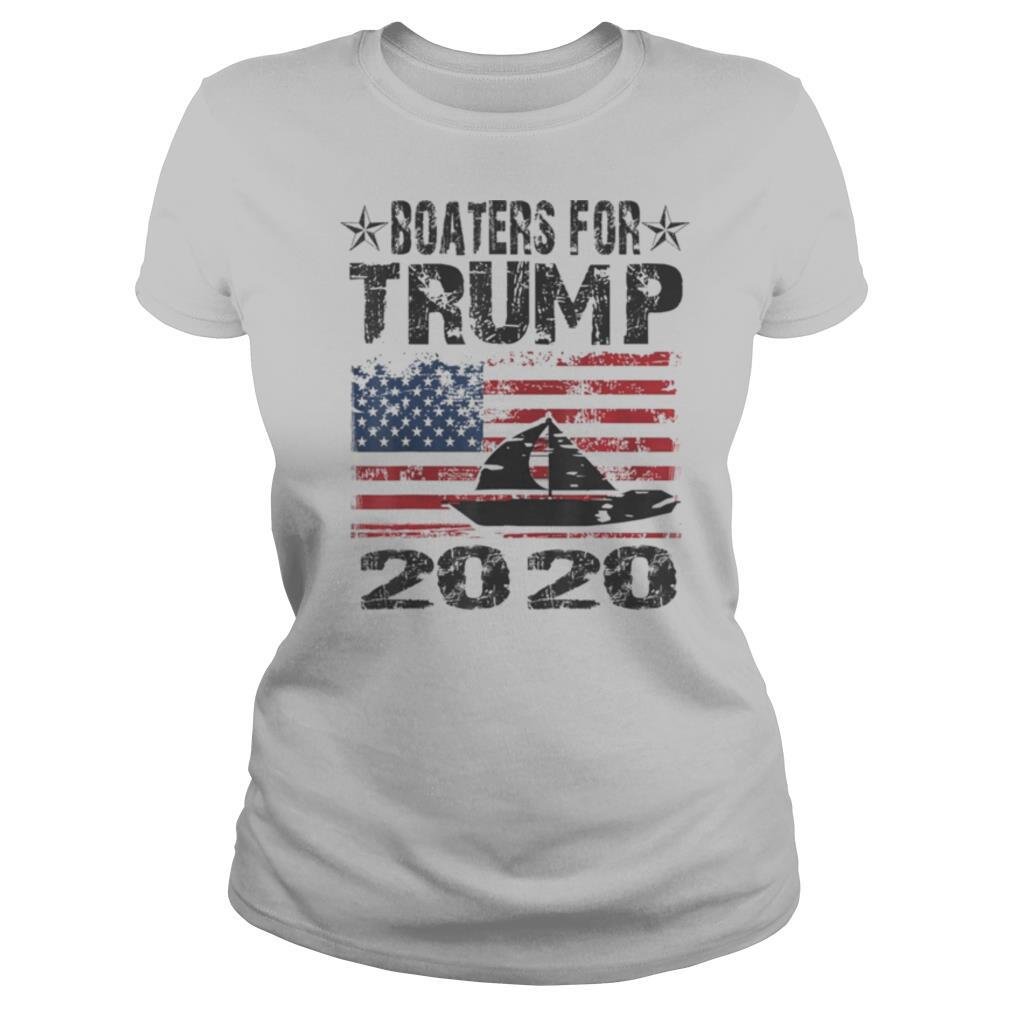 Boaters For Trump Conservative Vintage American Flag 2020 shirt