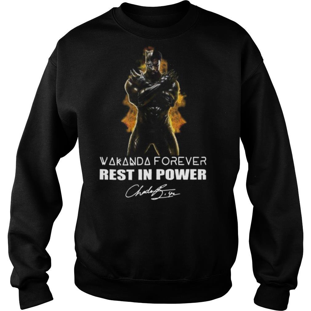 Chadwick Boseman Wakanda Forever Rest In Power Signature shirt