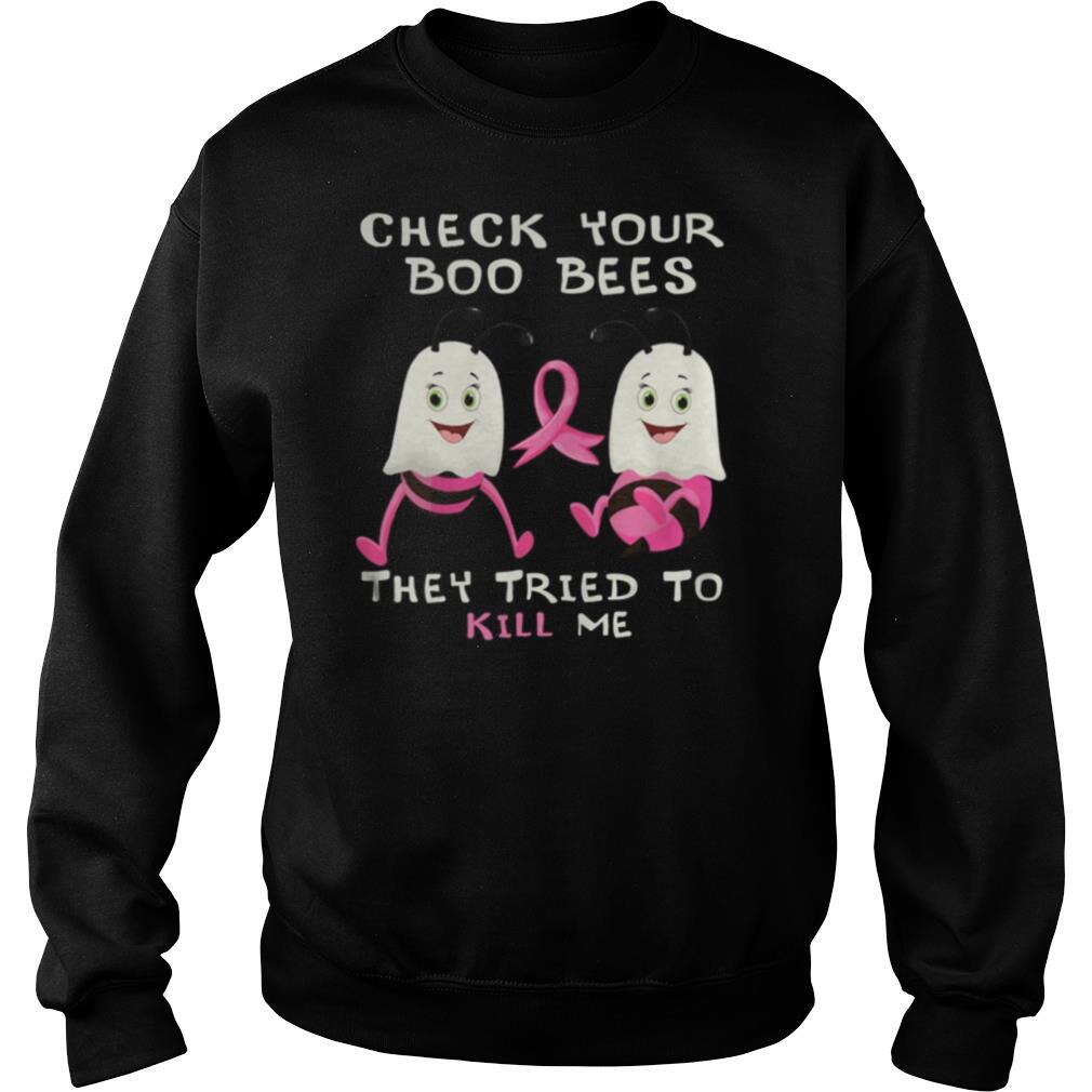 Check Your Boo Bees kill me breast cancer ghost halloween shirt