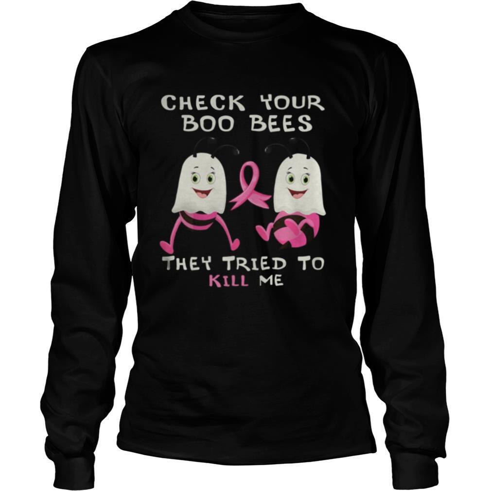 Check Your Boo Bees kill me breast cancer ghost halloween shirt