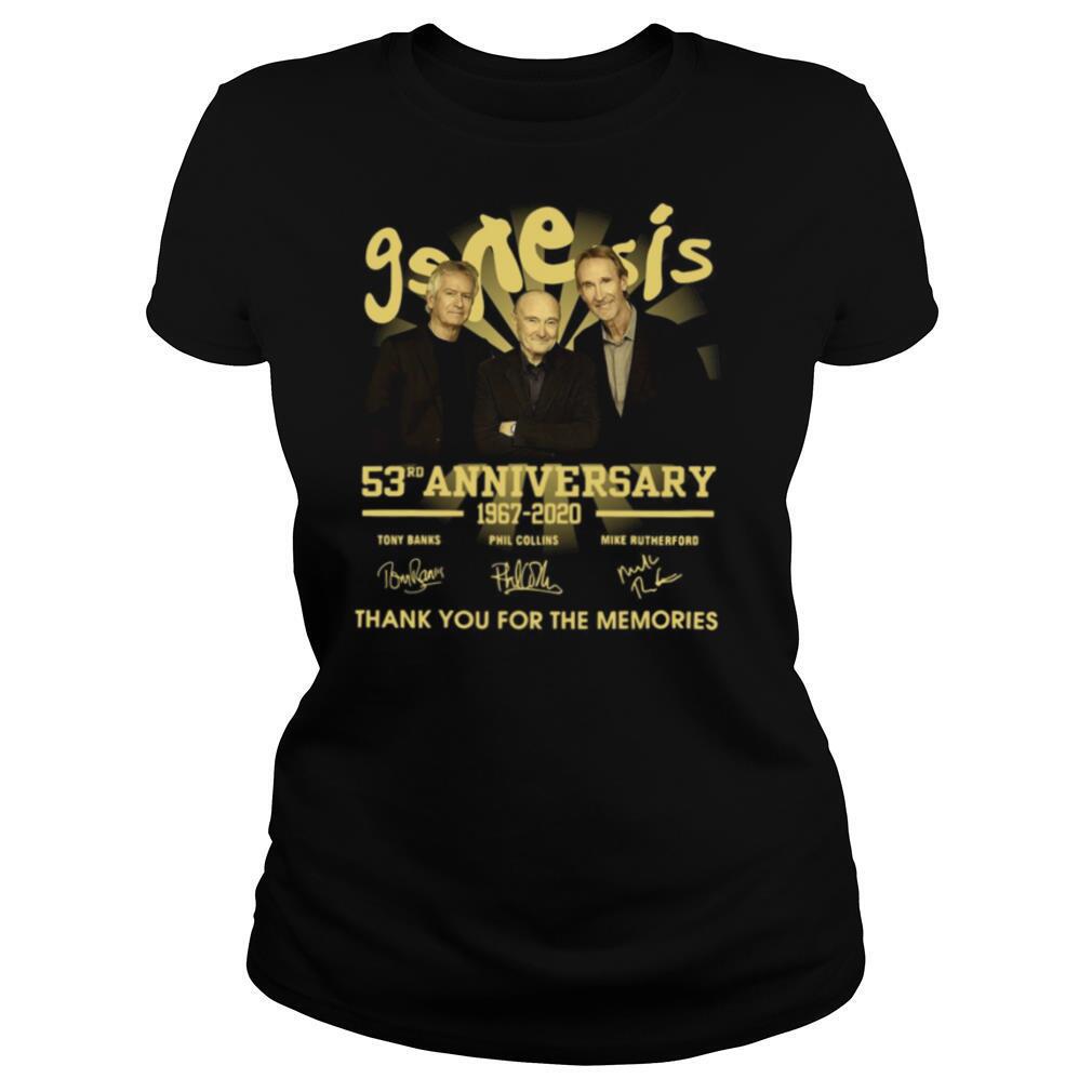 Genesis 53rd Anniversary 1967 2020 Thank You For The Memories Signatures shirt
