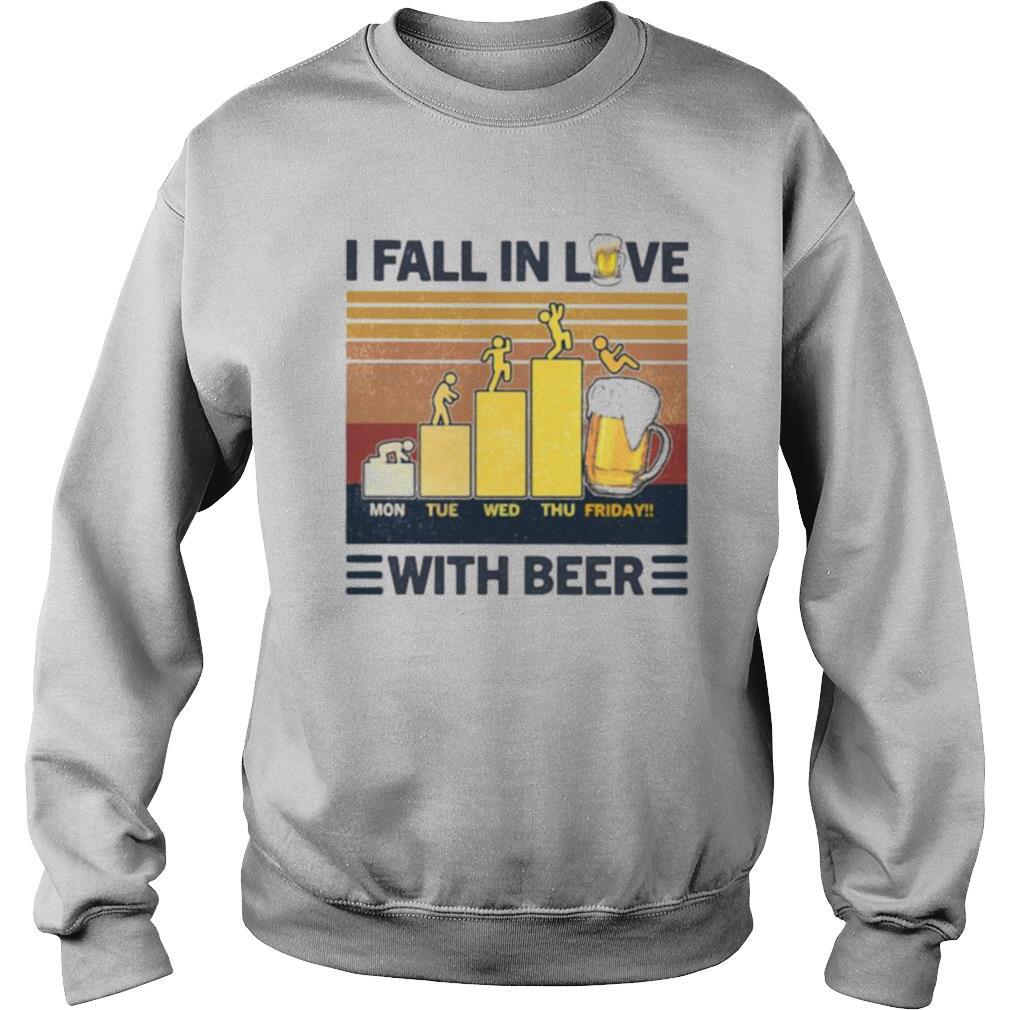 I fall in love with beer vintage retro shirt