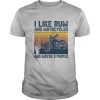 I like rum and motorcycles and maybe 3 people vintage retro shirt