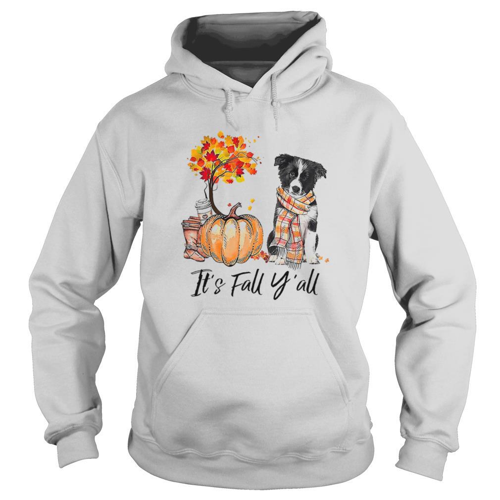Its Fall Yall Border Collie Dog Halloween shirt