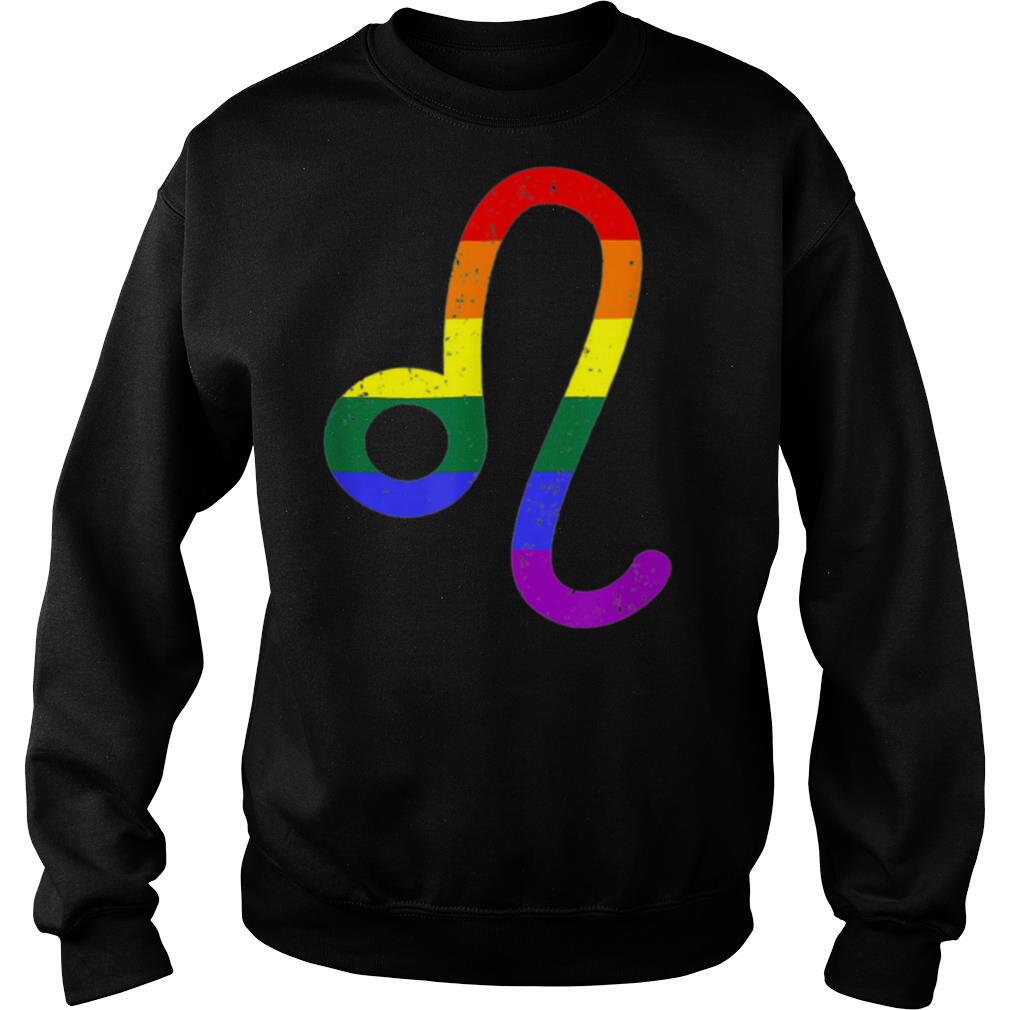 Leo LGBT Pride Outfit Gift Rainbow shirt