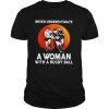 Never Underestimate A Woman With A Rugby Ball Sunset shirt