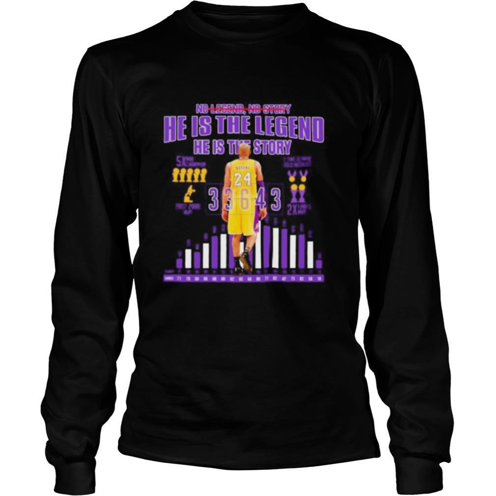No legend no story he is the legend he is the story kobe bryant shirt
