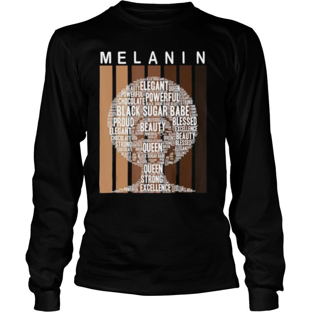 Oheneba Melanin Shades Afro Queen Wordart Shirt For Women shirt