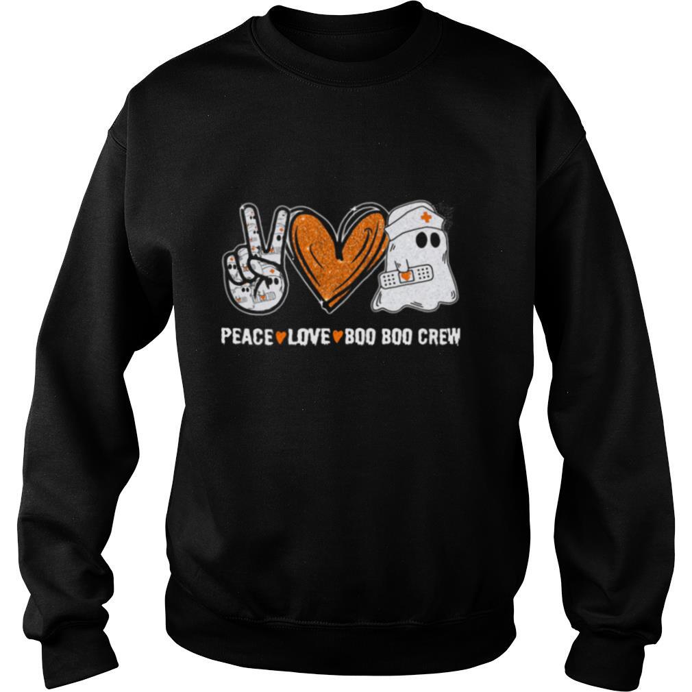 Peace Love Boo Boo Crew Ghost Nurse Halloween shirt