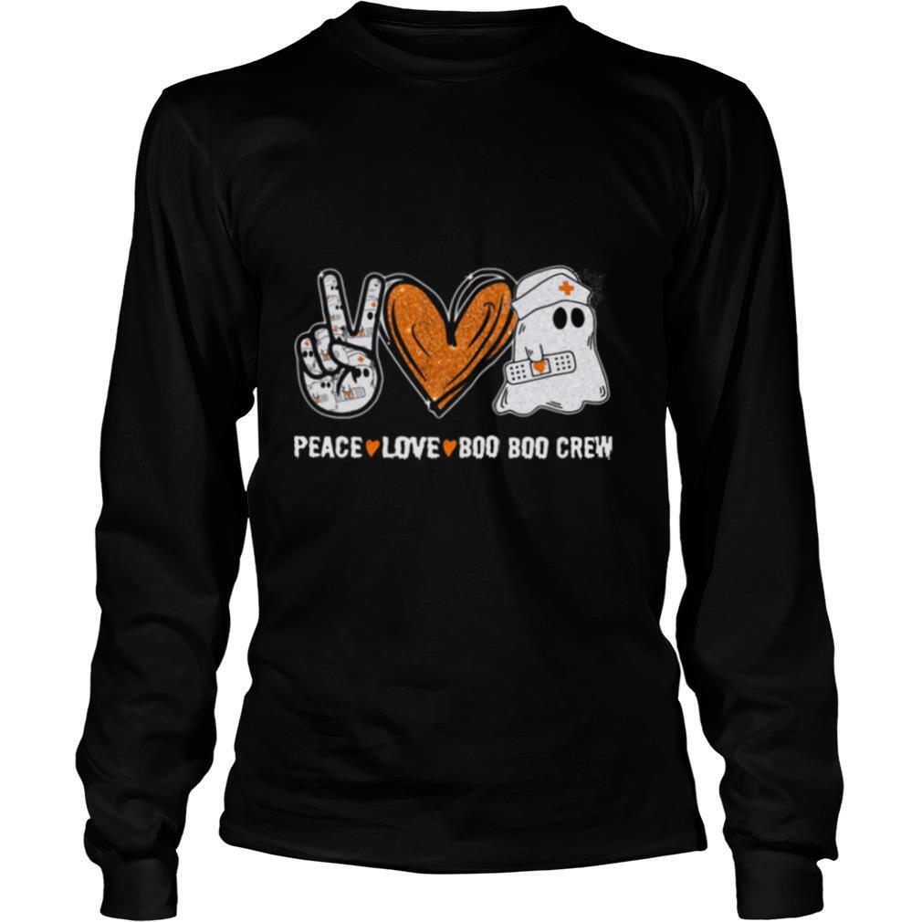 Peace Love Boo Boo Crew Ghost Nurse Halloween shirt
