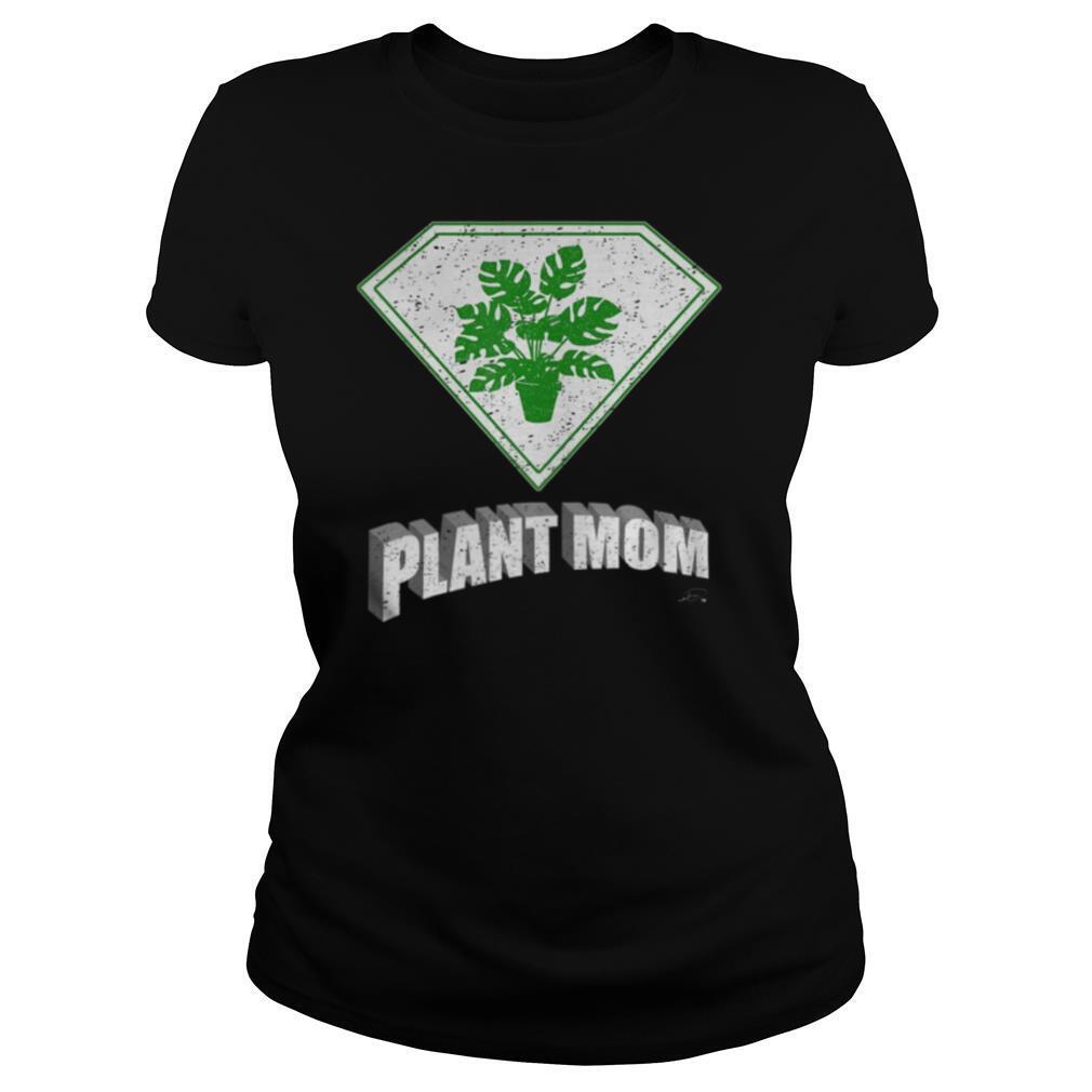 Plant Mom Super Hero Halloween Costume Monstera Deliciosa shirt
