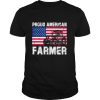 Proud american farmer flag shirt